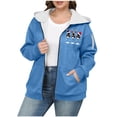 thumbnail image 2 of Aimik Women Heavyweight Sherpa Fleece Hoodie Sweatshirt with Christmas Graphic Warm Full Zip Up Outdoor Jacket for Winter Holidays, 2 of 5