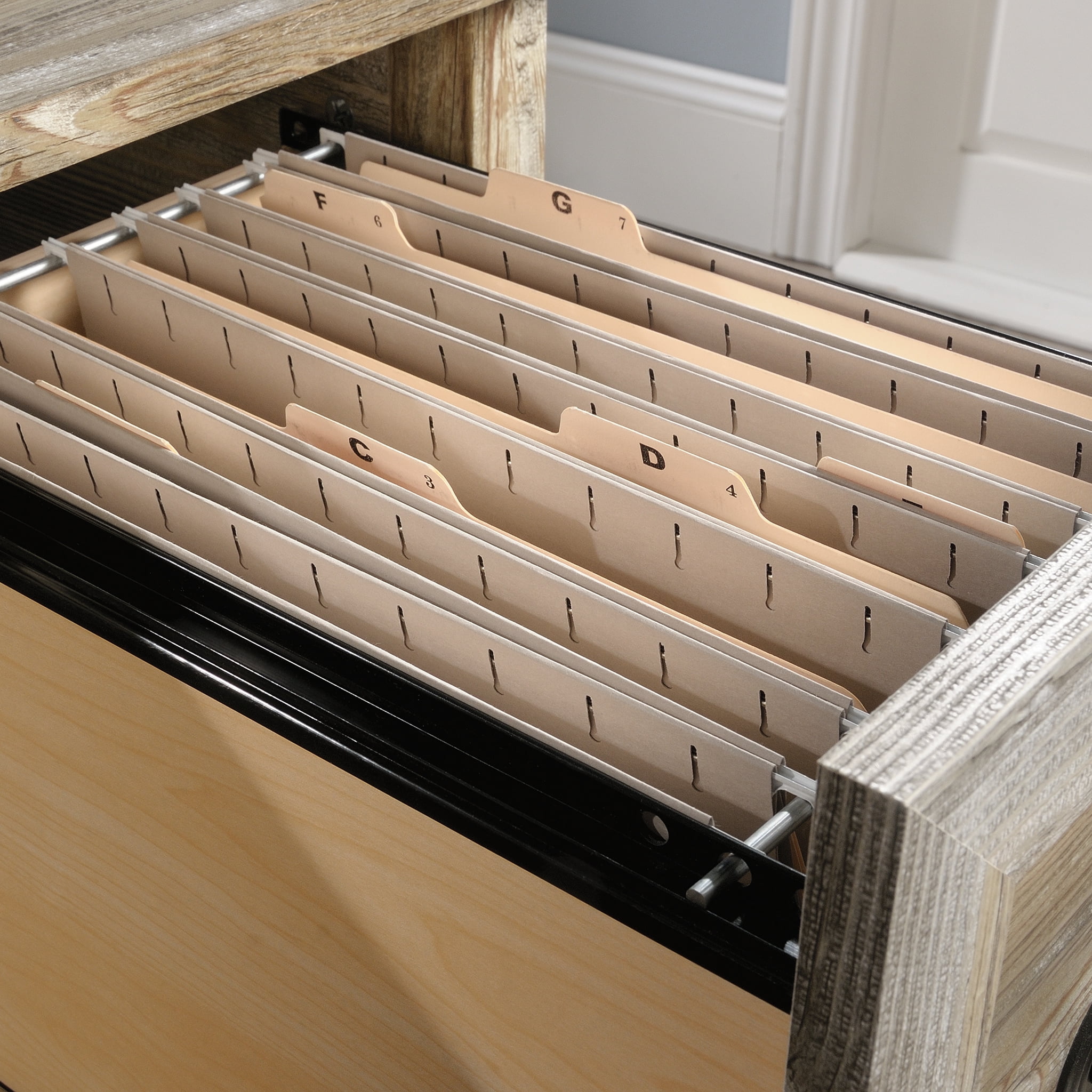 Sauder Granite Trace Desk, Rustic Cedar Finish