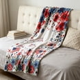 thumbnail image 4 of Patriotic Throw Blanket Soft Lightweight Flannel Fleece Independence Day Blanket For Bed Office Travel Air Conditioned Room Summer Nap Small Size, 4 of 6