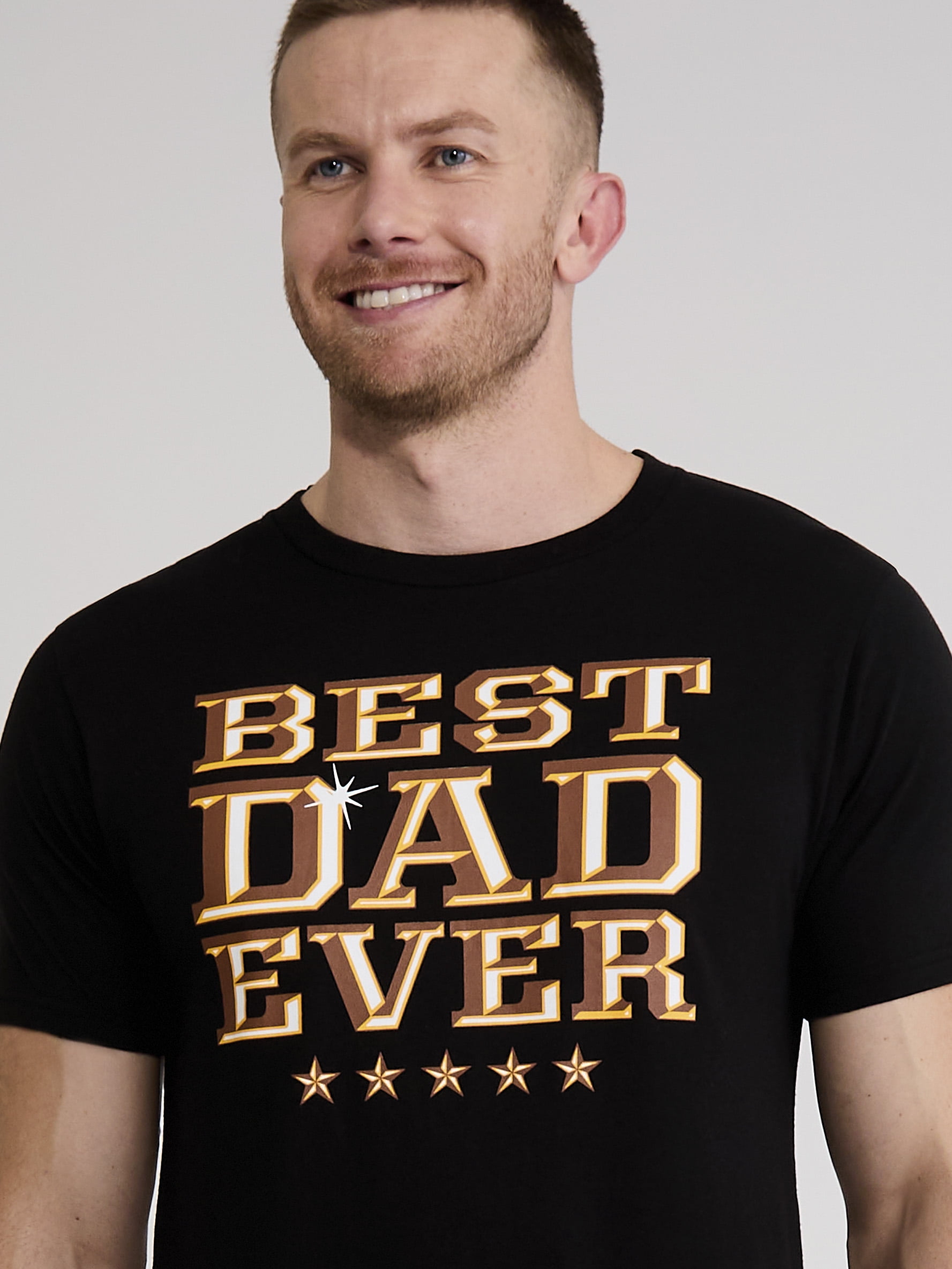 Father's Day Best Dad Ever Men's and Big Men's Graphic Tee from Way to Celebrate, Sizes S-3XL