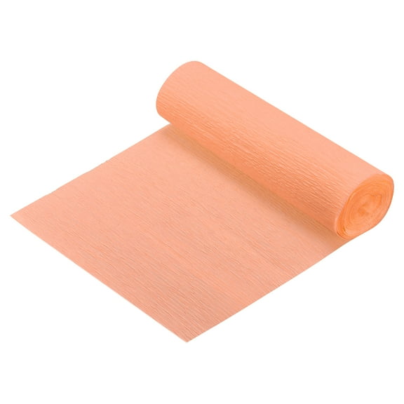Uxcell Crepe Paper Roll Decoration 8.2ft Long 5.9 Inch Wide, Apricot Color 5 Pack