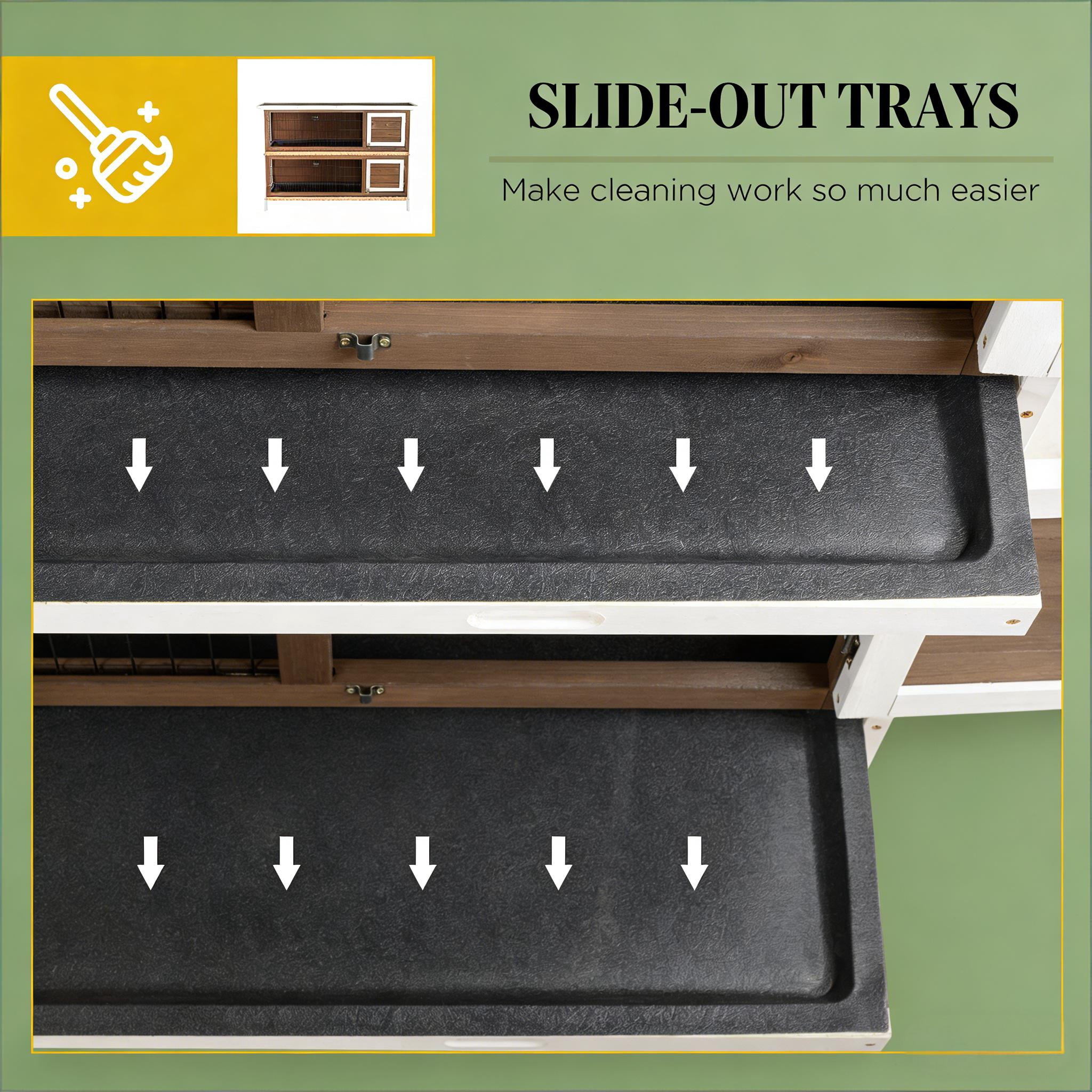 Spacious Pet House, 2-Story Large Rabbit Hutch