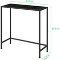 thumbnail image 2 of Console Table, Narrow Entryway Table, Industrial Sofa Table w/Shelf for Corridor, 2 of 12