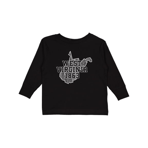 Inktastic West Virginia 1863 Boys or Girls Long Sleeve Toddler T-Shirt