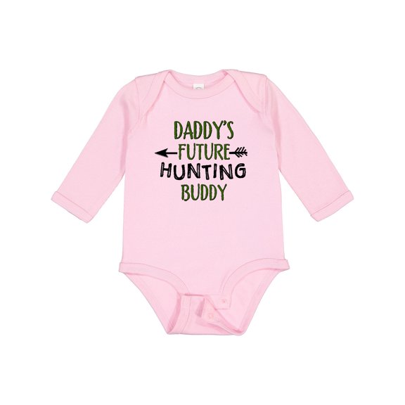 Inktastic Daddys Future Hunting Buddy Boys or Girls Long Sleeve Baby Bodysuit