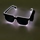 thumbnail image 4 of Gafas de 8 bits con cable EL, gafas con luces LED intermitentes, suministros para fiestas, gafas luminosas, gafas de sol brillantes para fiestas de festivales, 4 of 6