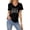 Black, variant on Womens Summer Tops Women's Casual Valentine's Heart Print Letter Round Neck Short Sleeve T Shirt for Women–Classic Everyday Tee Light Green S