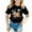 Black, variant on Back To Sch+ool Clothes for Teen Girls Girls' Round Neck Cartoon Animal Patterned Printed Loose Casual Short Sleeved T Shirt, Size 12-14 Years