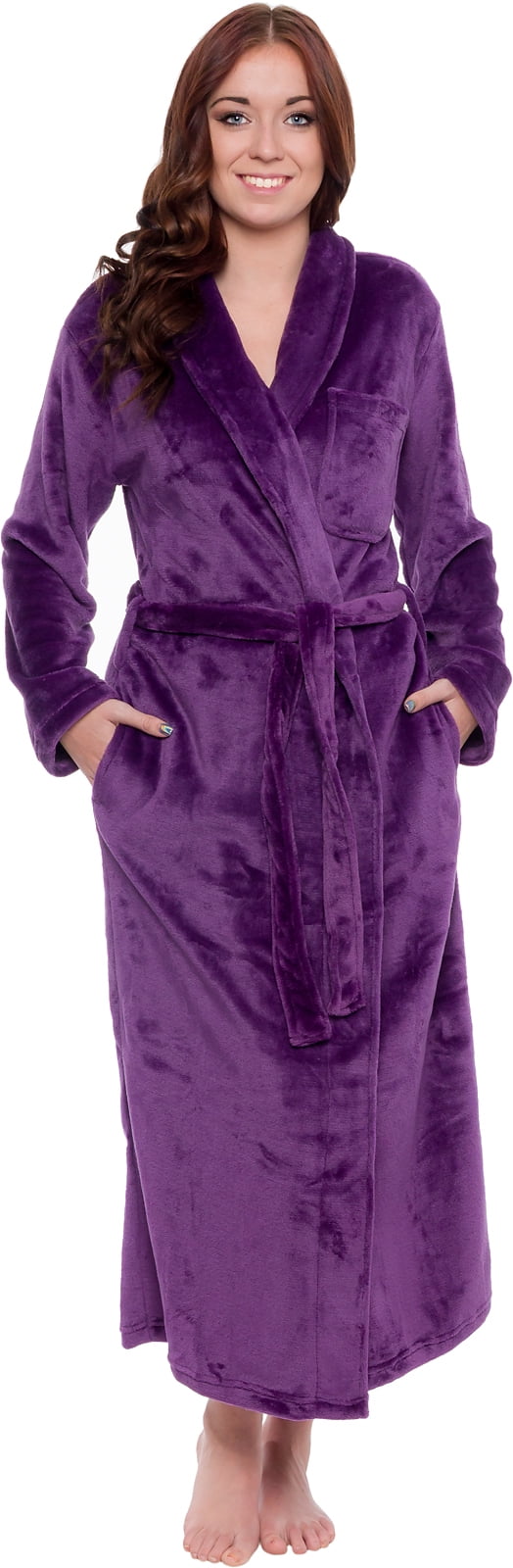 Silver Lilly Silver Lilly Womens Robe Plush Bathrobe Full Length