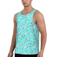 thumbnail image 2 of Fotbe Seashell And Starfish Pattern Men's Quick Dry Workout Tank Top Gym Muscle Tee Fitness Bodybuilding Sleeveless T Shirt Breathable Workout Shirt-, 2 of 9