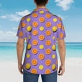 thumbnail image 6 of Xecao Yellow Lemon And Orange print Hawaiian shirt - a stylish short-sleeve button-down for men, perfect for casual beach and tropical outings., 6 of 9