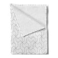 thumbnail image 2 of Black and White Soft Flannel Fleece Throw Blanket, Geometric Arrangement with Monochrome Design Lines and Optical Illusion, Cozy Plush for Indoor and Outdoor Use, 70" x 90", Black White, by Ambesonne, 2 of 5