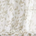 thumbnail image 6 of Exultantex Linen Texture Leaf Botanical Rod Pocket Sheer Curtain,50"W x 84"L,2 Panels,Grey, 6 of 6