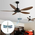 thumbnail image 6 of 1set 4pcs 2 styles Alloy Ceiling Fan Pull Chain Extenders with 304 Stainless Steel Ball Chains Butterfly & Dragonfly Rainbow color 358~370mm 2pcs/style, 6 of 6