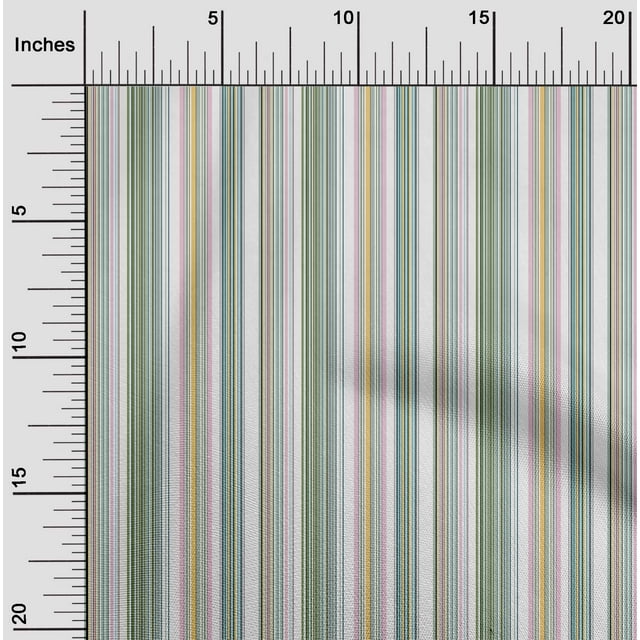 oneOone Polyester Lycra Fabric Multicolor Stripe Printed Craft Fabric BTY 56 Inch Wide
