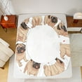 thumbnail image 5 of Homewish Cute Cartoon Dogs Bed Sheets,Kawaii Loves Pattern King Sheets,Pink White Brown Sheet Set For Boys Girls,Microfiber Bedroom Decor,4-Piece, 5 of 7