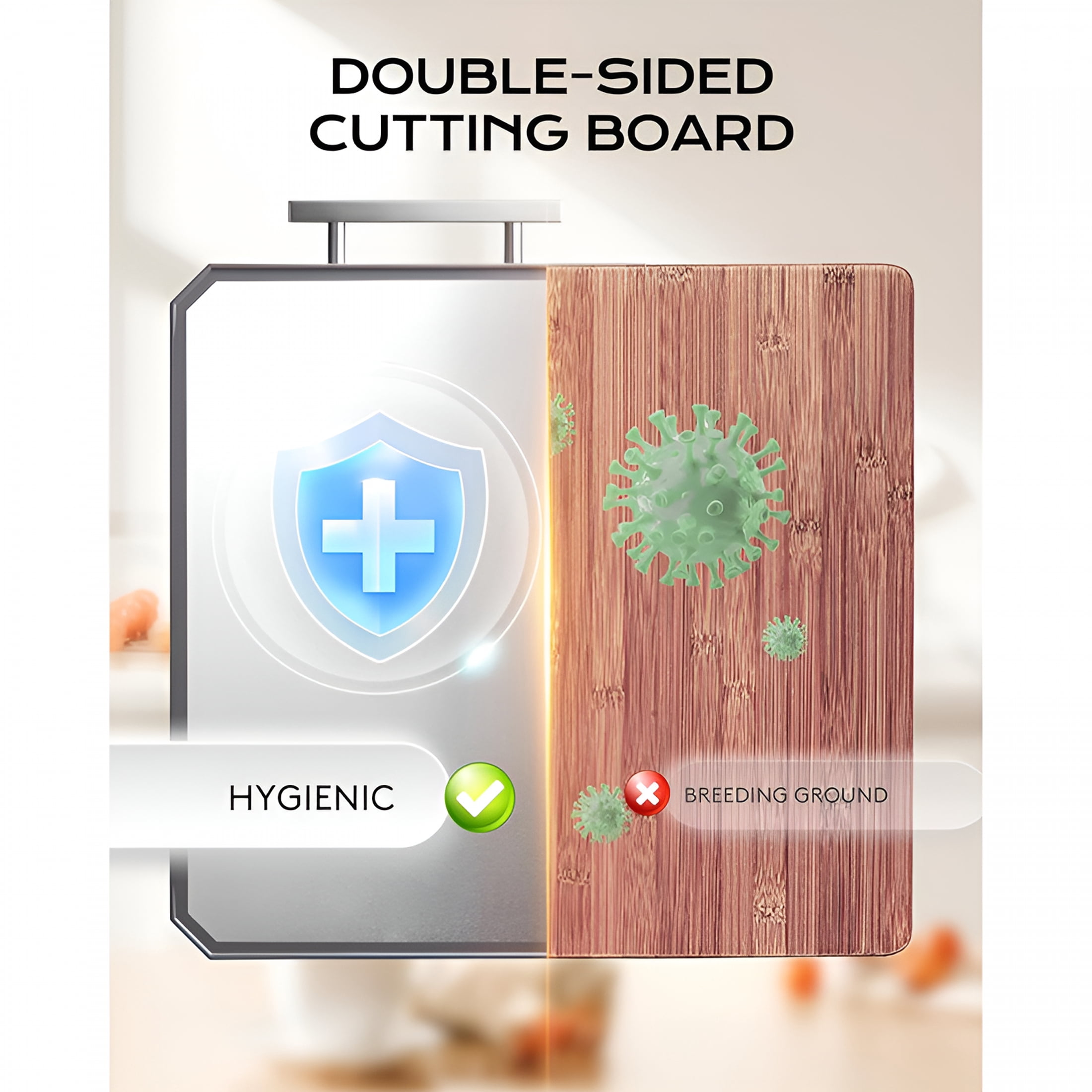 ACDANC 2026 New Stainless Steel Cutting Board,Double Sided Steel Bread Boards for Kitchen,Stainless Steel/Wheat Straw Pp Large Board for Meat,Non-Toxic Chopping,16 * 11 Inch,Dishwasher Safe