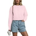 thumbnail image 6 of idosla Cropped Cardigan Bolero Shrug for Women, Button Down Long Sleeve Knit Sweater for Dresses,for Jeans (Pink, M), 6 of 6