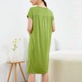 thumbnail image 5 of Besolor Chemises de Nuit Grande Taille pour Femmes Été Confortables à Manches Courtes Col Ras du Cou Vêtements de Nuit Chemises de Sommeil Robe de Nuit, 5 of 5