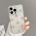 thumbnail image 2 of Compatible with iPhone Case,Luxury Glitter 3D Metal Bowknot,Clear Full Body Protection Soft Shockproof Cover Phone Case (White,iPhone 12), 2 of 6