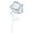 White, variant on Vickerman 23" Pewter Hibiscus Artificial Christmas Pick, 3 per Bag