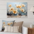 thumbnail image 2 of Designart "Teal Buttercups love expression" Floral Metal Wall Decor, 2 of 5