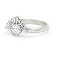 thumbnail image 2 of Starburst Vintage Art Deco Bezel Diamond Ring 14K White Gold Over 2.2 Ct Diamond, 2 of 2