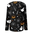 thumbnail image 7 of Garbnen S-5XL Long Sleeve Halloween Shirts for Women Funny Pumpkin Ghost Cat Women's Graphic T Shirts Plus Size Holiday Womens Pullover Tops Black XXXL, 7 of 7