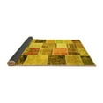 thumbnail image 2 of Ahgly Company Indoor Round Patchwork Yellow Transitional Area Rugs, 4' Round, 2 of 4