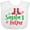AA-White, variant on Inktastic Santa's Helper, Elf Shoes, Snowflakes, Christmas Boys or Girls Baby Bib