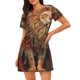 thumbnail image 1 of Disketp Majestic Cosmic Lion para Camisón Corto de Manga Corta para Mujeres, Camisón Cómodo con Escote Redondo, Bonito y Confortable, 1 of 6