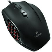Logitech G600 MMO Wired Laser Gaming Mouse, Black