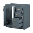 thumbnail image 4 of 30" Bathroom Vanity Cabinet With Sink Top Combo Set Soft Closing Doors 3 Drawers Resin Sink Free Standing Cabinet Bathroom Vanities For Bathroom Garage Garden, 4 of 7