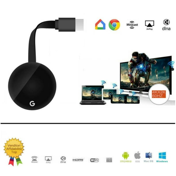 Mirascreen-llave electrónica de pantalla inalámbrica compatible con Chromecast, Google, WiFi, HDMI, pantalla HD, Video, Media Streamer, tv, Smart Home