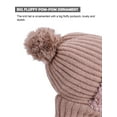 thumbnail image 5 of Gustave Women's 3 in 1 Beanie Hat with Scarf and Mask, Winter Warm Fleece Lined Knitted Hat with Faux Fur Pompom Ski Balaclava Scarf and Mask Set for Cold Weather - Khaki, 5 of 8