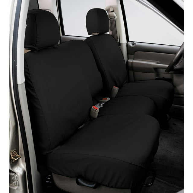 Housse de Siège Jeep Grand Cherokee L 2021-2023 Covercraft SS2583PCCH; Style Siège C - Siège Baquet avec Appuie-Têtes Réglables; Polycoton; Noir Charbon; Ensemble de 2