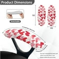thumbnail image 6 of SCRAWLGOD Love Cow Print Elastic Computer Chair Slipcover with Arm Rest Slipcovers Easy to Remove Desk Chair Cover Washable Swivel Chair Protector, 4 Pcs Set, 6 of 7