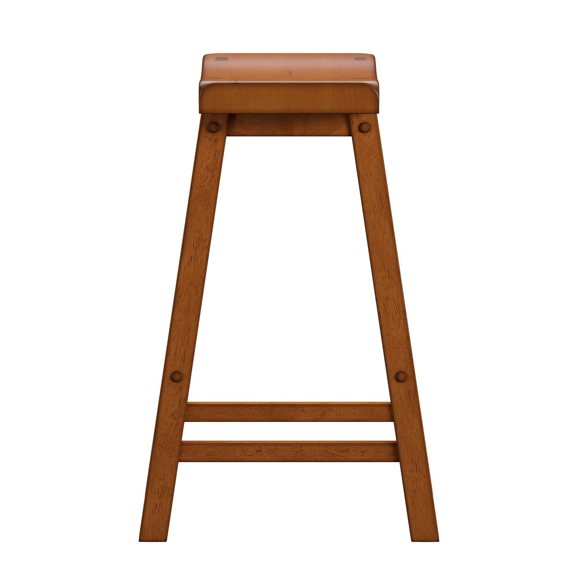 Weston Home Ashby 23 inch Backless Bar Stools, Set of 2, Honey Oak Finish