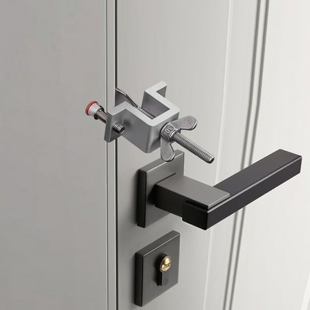 Homoyoyo Portable Door Lock Stainless Steel Security Device for Home and Travel Use Easy Installation Enhanced Safety