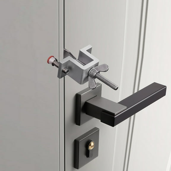 Homoyoyo Portable Door Lock Stainless Steel Security Device for Home and Travel Use Easy Installation Enhanced Safety