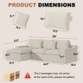 thumbnail image 5 of 108” Modular Sectional Sofa, Cloud Sectional Couch with Deep Seat, Modern Modular L-Shape Sofa Couch with Chaise,Upholstered Couches for Living Room Bedroom, 5 of 12