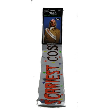 Halloween Costume Party Scariest Prize Award Sash Foil