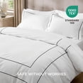 thumbnail image 4 of Funda de edredón Bedsure Luxury Hotel King Size, 100% algodón blanco, 4 of 9