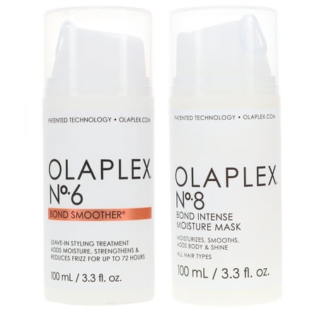 Olaplex No.6 Bond Smoother Reparative Styling Creme 3.3 oz & No.8 Bond Intense Mask 3.3 oz - COMBO Pack