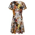 thumbnail image 5 of Cartoon Dachshund Puppy Dog Stylish Dress Summer Street Style Dresses Female Short Sleeve Printed Sundress, 5 of 7