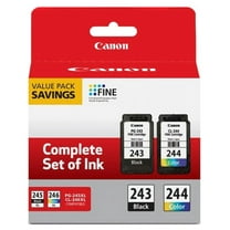 Canon PG-243 Black 244 Color Combo, 2 Pack Ink Cartridges