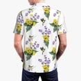 thumbnail image 4 of Daiia Lavender Flowers Pattern Men’s Polo Shirts,Solid Deck Shirt,Classic Fit, Breathable Cotton Polo for Casual and Sport Wear-Small, 4 of 9