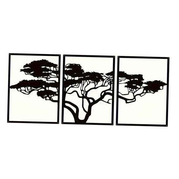 3 piezas de arte de pared de metal, regalo moderno, decorativo, impermeable, listo para colgar. 293 cm