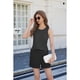 thumbnail image 5 of Conjuntos de Dos Piezas de Verano para Mujer, Conjuntos de Pantalones Cortos, Ropa de Estar por Casa A Juego, Talla M, Color Negro, 5 of 8