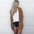 thumbnail image 4 of Cardigan à Manches Longues pour Femmes Automne Cardigan Ouvert avec Poches Cardigan Léger Décontracté Cardigan à Capuche pour Femmes Pulls d'Automne pour le Travail, 4 of 8